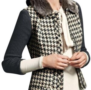 CAbi Mixer Jacket Women's 8 Houndstooth Brown Acadamia‎ Mobwife